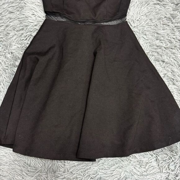 Lulus Black Short Sleeve Fit n Flare Dress Size XS - Picture 2 of 8
